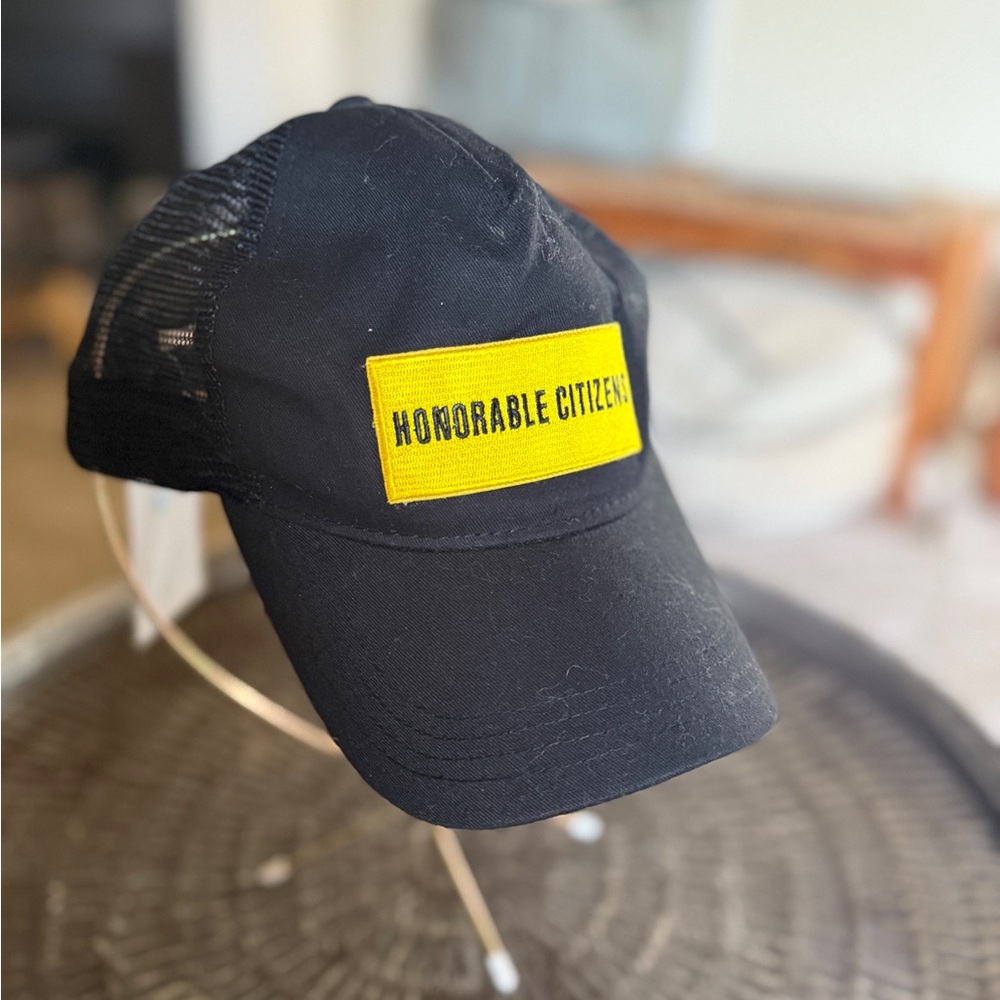 honorable citizens structured mesh baseball cap black hat